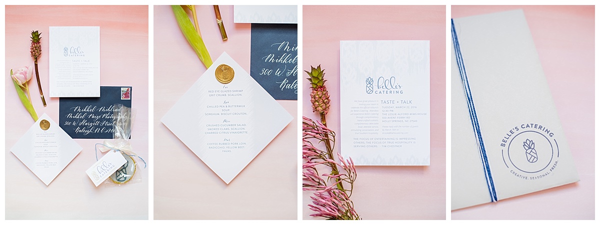 nc wedding caterer calligraphy custom invitations menu cards